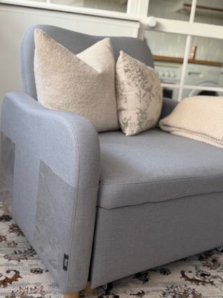 Sofá Cama Gris y Beige