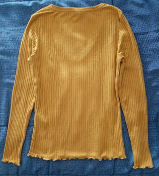 Camiseta JDY canalé amarilla (NUEVA)