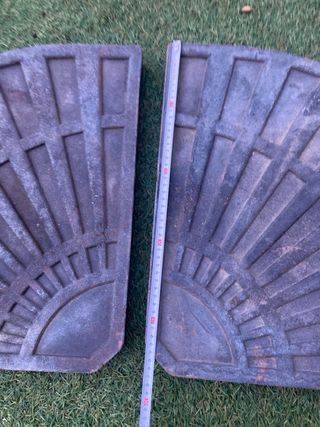 Base para sombrilla de piedra y metal