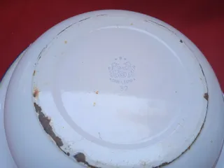 Brocca stile liberty ferro smaltato e bacinelle