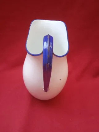 Brocca stile liberty ferro smaltato e bacinelle