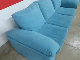 Sofá azul de tela 3 plazas