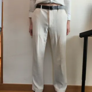 Pantalones Blancos Texturizados