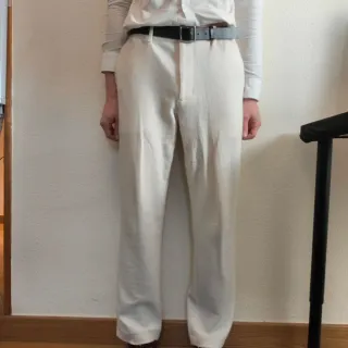 Pantalones Blancos Texturizados