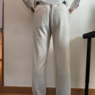 Pantalones Blancos Texturizados