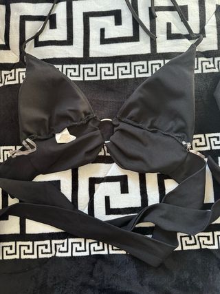 Top fiesta mujer negro con aro