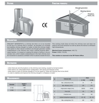 Extractor de fums INOX per a estufes / xemeneies