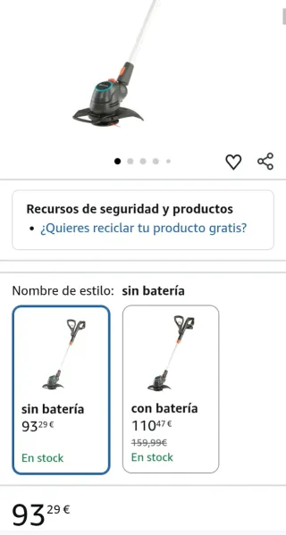 Gardena Recortadora a batería ComfortCut 23/18V P4A sin batería