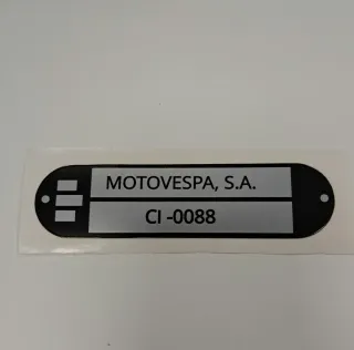 Pegatina Homologacion Motovespa para Vespino
