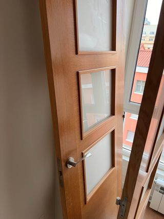 Lote 2 Puertas Madera con Cristal