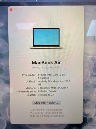 MacBook Air 13” Retina 512Gb. 151 ciclos IMPECABLE