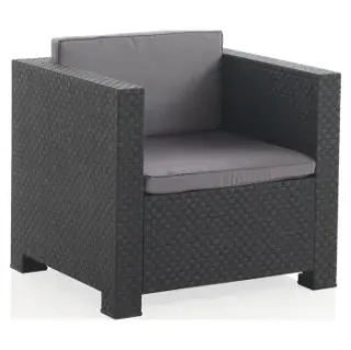 Conjunto Jardín Resina Sophie Sofá + 2 Sillones + Mesa