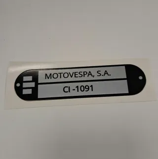Pegatina Homologación Motovespa CI-1091