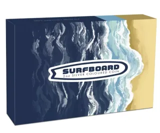 Moneda Plata 2oz Surfboard Perth Mint 2020