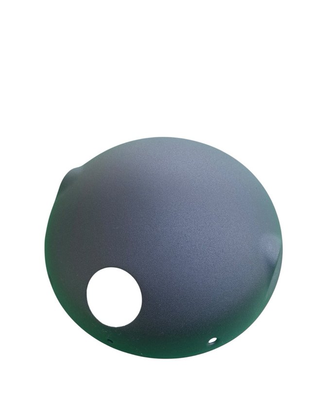 Carcasa de faro de 7 pulgadas para moto, negra con acabado mate
