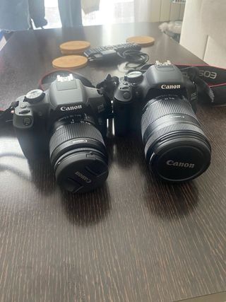 Cámaras Canon EOS con Lentes y Tapas