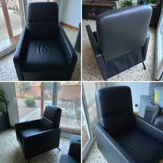 Butaca de piel negra
