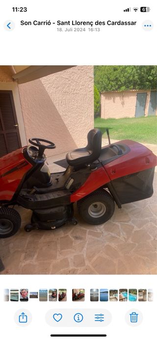 Cortacésped autopropulsado rojo