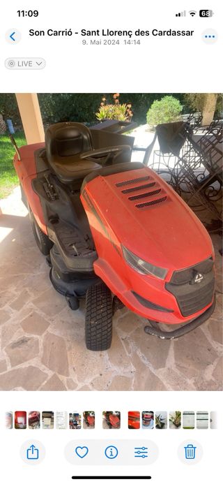 Cortacésped autopropulsado rojo