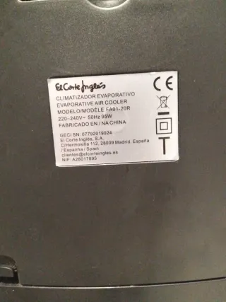 Climatizador Evaporativo Seminuevo con Mando