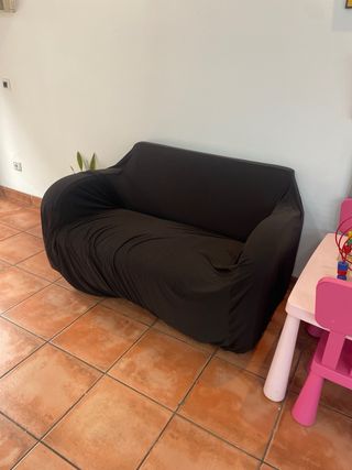 Sofá 2 plazas negro