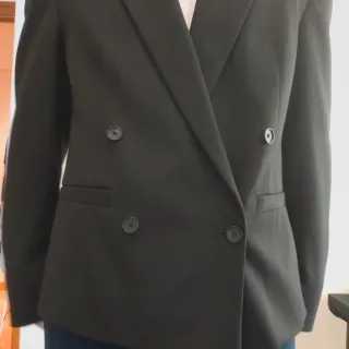 Americana Negra Oversized Hombre Talla M