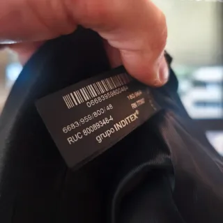 Americana Negra Oversized Hombre Talla M