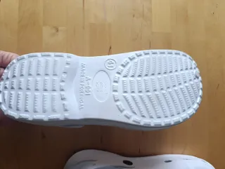 Sandalias tipo Crocs Talla 41 Blancas Unisex