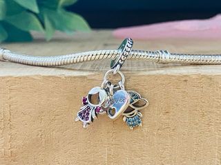 Charm Hermanos Niña y Niño - Plata