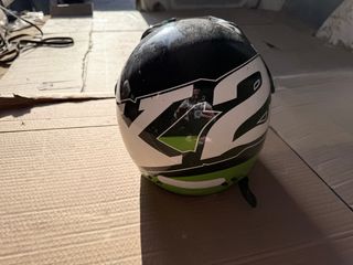 Casco Cross Infantil Negro/Blanco/Verde