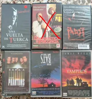 LOTES VHS CAJA VIDEOCLUB HORROR SUSPENSE TERROR