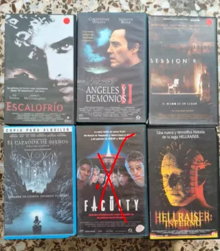 LOTES VHS CAJA VIDEOCLUB HORROR SUSPENSE TERROR