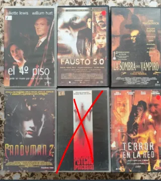 LOTES VHS CAJA VIDEOCLUB HORROR SUSPENSE TERROR