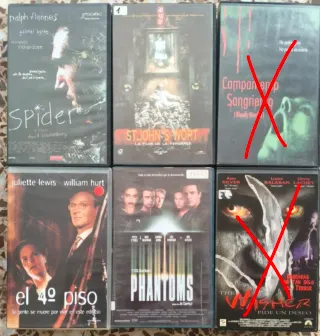LOTES VHS CAJA VIDEOCLUB HORROR SUSPENSE TERROR