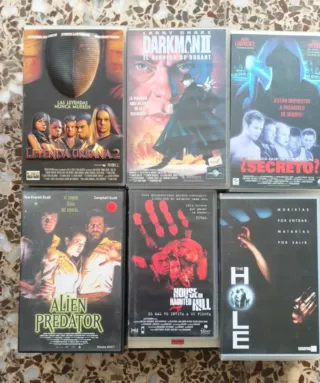 LOTES VHS CAJA VIDEOCLUB HORROR SUSPENSE TERROR