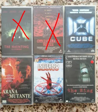 LOTES VHS CAJA VIDEOCLUB HORROR SUSPENSE TERROR