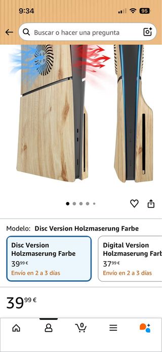 Carcasas PS5 Slim Madera