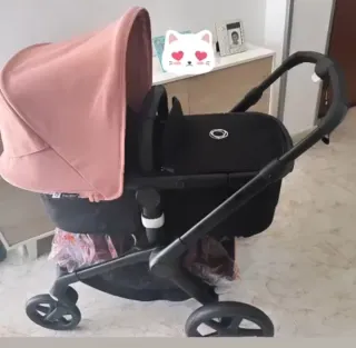 Bugaboo Fox 5 Capazo + silla de Paseo Negra y Rosa