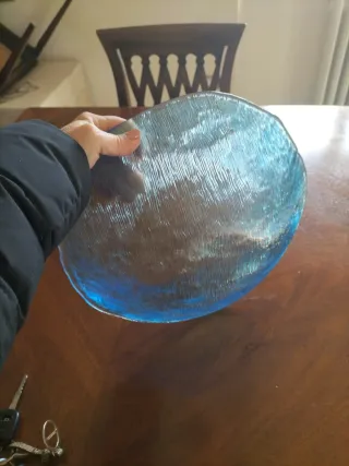 Grande porta oggetti blu