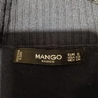 Chaqueta punto azul marino+granate.Talla S.Mango