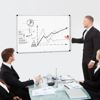 Pizarra Magnética Grande Blanca y Multicolor