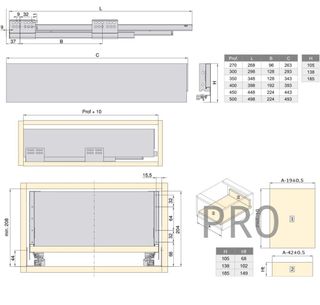 Kit cassetto per cucina o bagno - Emuca