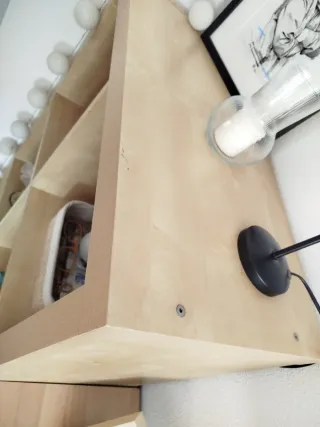 Estantería modular efecto roble