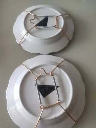 2 Piatti Decorativi in Ceramica