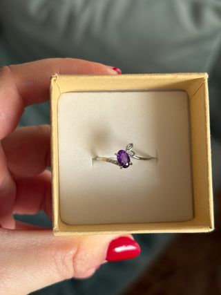 Anillo Plata 925 Amatista
