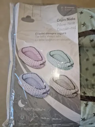 Cojin nido reductor para bebé estrellas