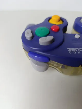 Mando Nintendo Gamecube Morado Transparente
