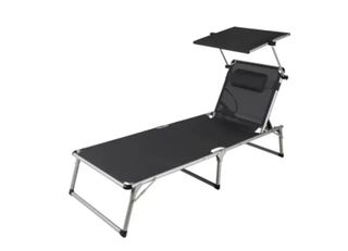 Tumbona plegable con parasol