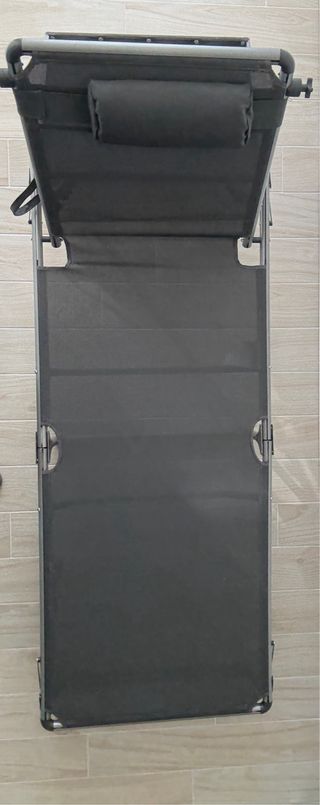 Tumbona plegable con parasol