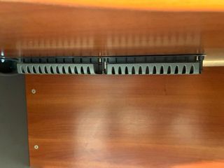 Mesa escritorio L madera y metal